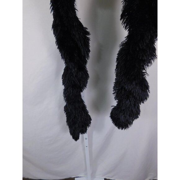 Shaggy Faux Fur Boa Scarf One Size Black Fluffy Long Costume Accessory - Picture 6 of 8